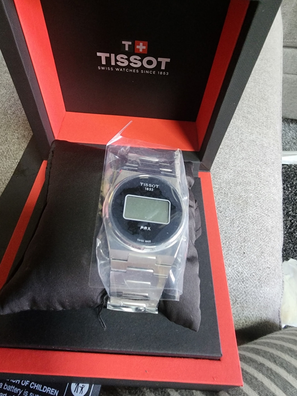 Tissot PRX Digital Watch in Silver and Black